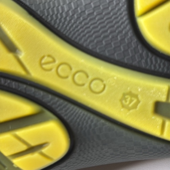 Ecco Brown and Yellow Sneakers with Cushioned biomComfort - Picture 8 of 12